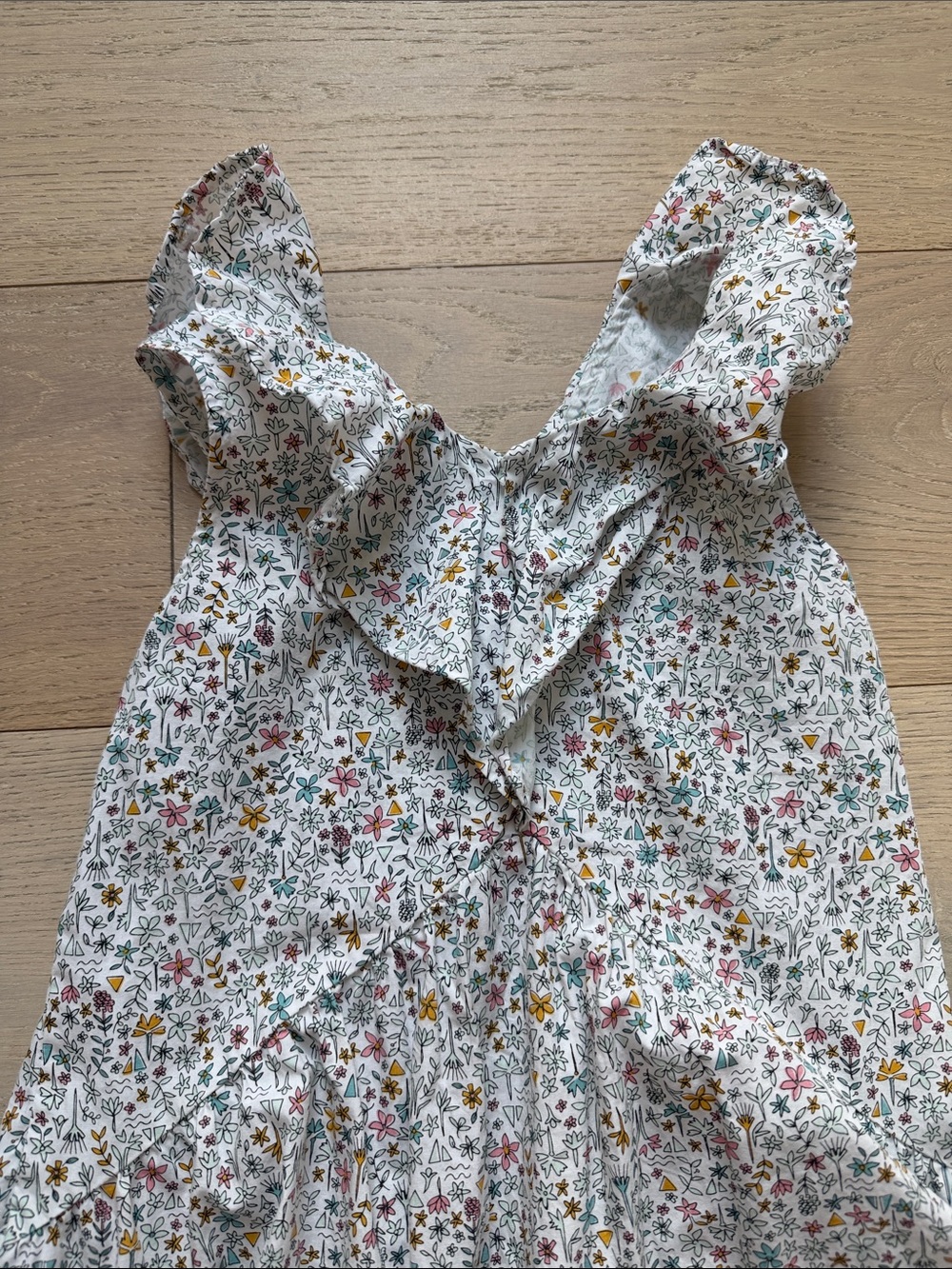 Tea Collection White Floral Ruffle Dress - Picture 3 of 3